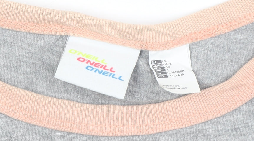 O'Neill Women's Grey Ringer T-Shirt - Medium