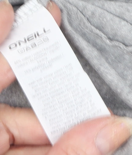 O'Neill Women's Grey Ringer T-Shirt - Medium