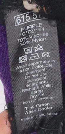 M&Co Women's Purple Crew Neck Pullover Jumper Size 16