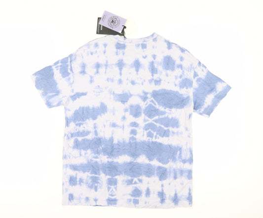 Womens UK Size XS Pull&Bear Blue 100% Cotton T-Shirt