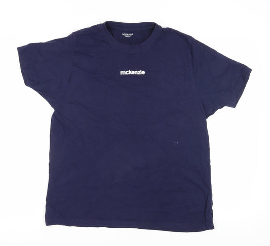 McKenzie Unisex Blue T-Shirt Size 16 Casual Crew Neck