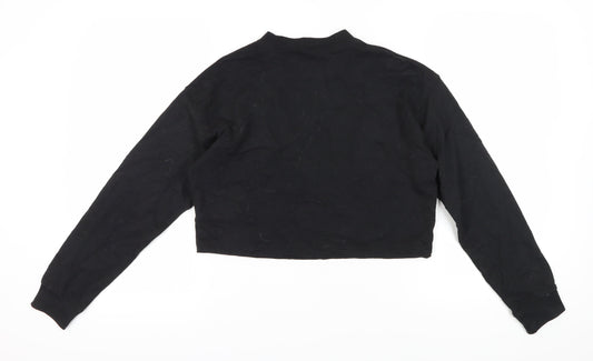 Spotted Women's Black Pullover Sweatshirt M