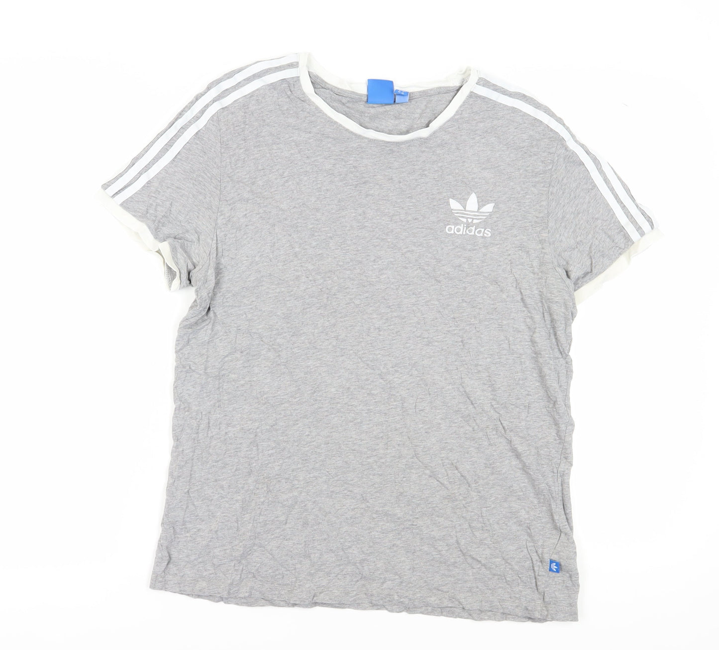 Adidas Women's Grey Cotton Basic T-Shirt Size 16