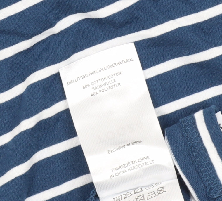 TOG24 Women's Blue Striped T-Shirt, Size 12