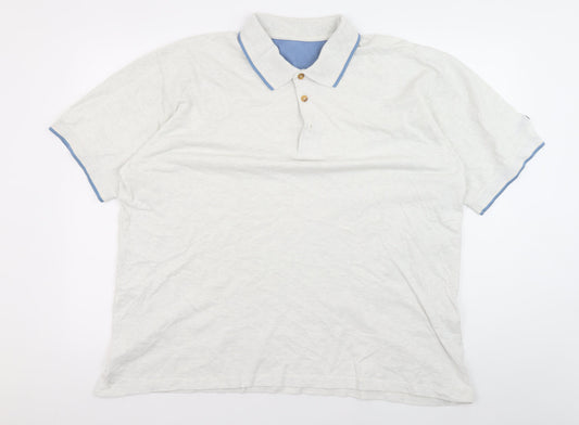 Additional front view of Lee Cooper Men's White Polo Shirt XL Solid Cotton