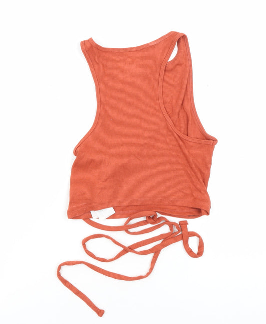Hollister Women's Orange Tank Top S Slim Camisole