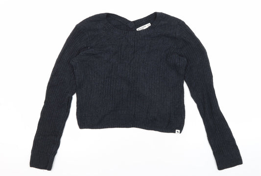 Abercrombie & Fitch Kids Black Pullover Jumper, Girls 13-14 Years