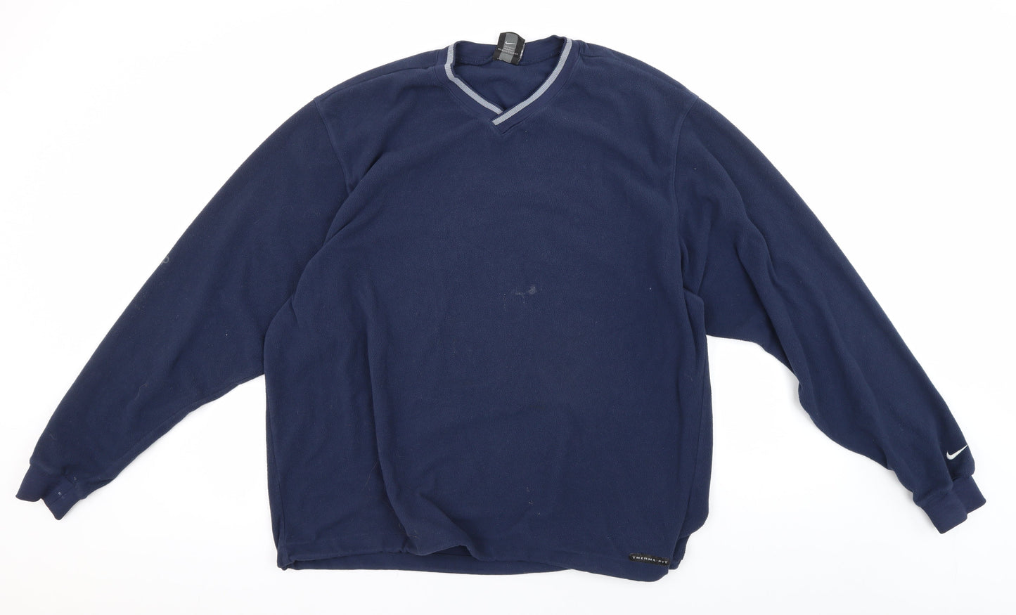 Nike Men's Blue V-Neck Pullover Jumper, Size L