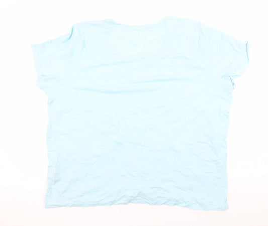 Lands' End Women's Blue Basic T-Shirt, Medium