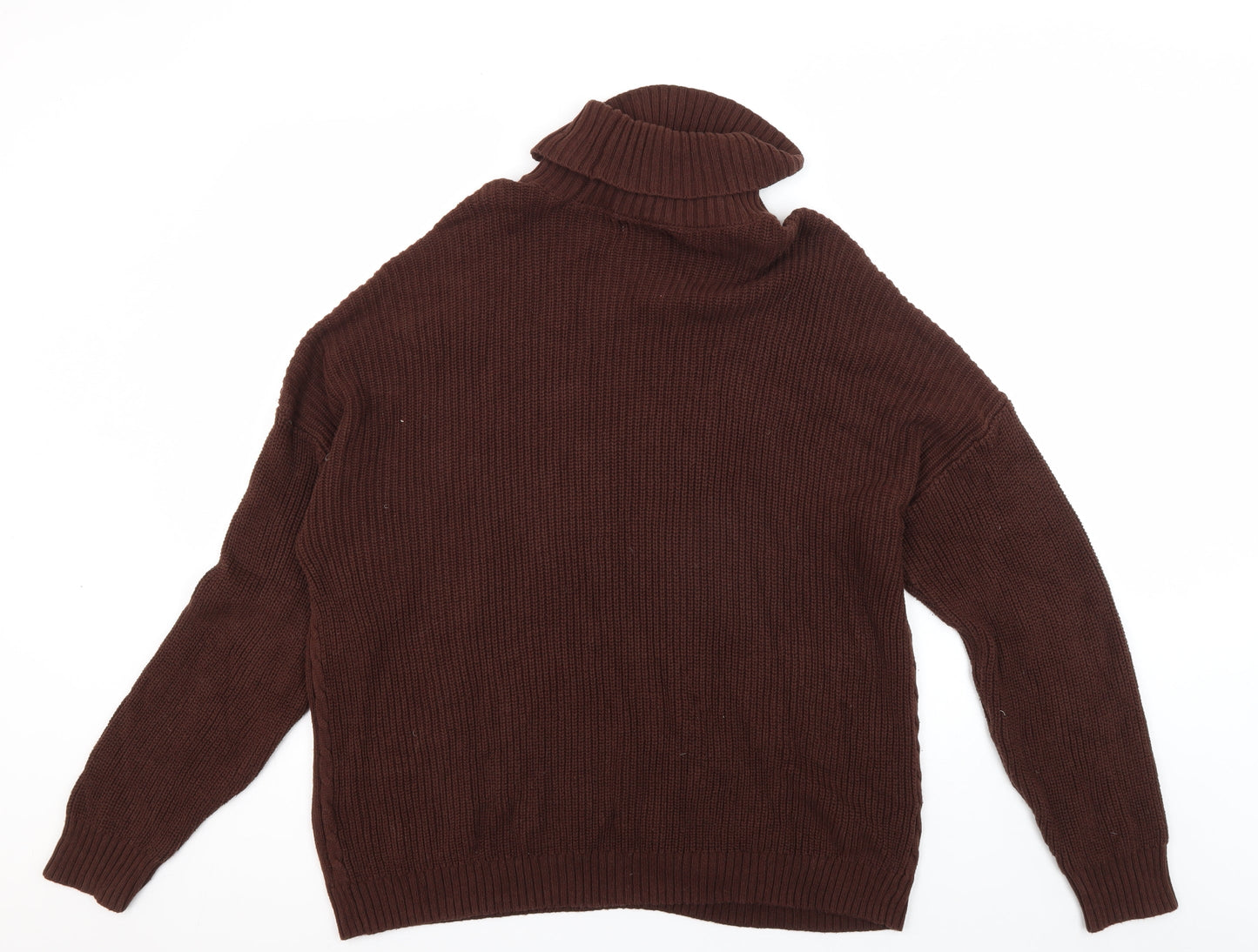 Hollister Men's Brown Roll Neck Pullover Jumper L