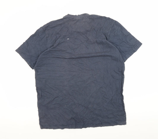 Ellesse Men's Blue T-Shirt, Size L, Casual Round Neck Tee