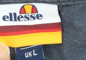 Ellesse Men's Blue T-Shirt, Size L, Casual Round Neck Tee