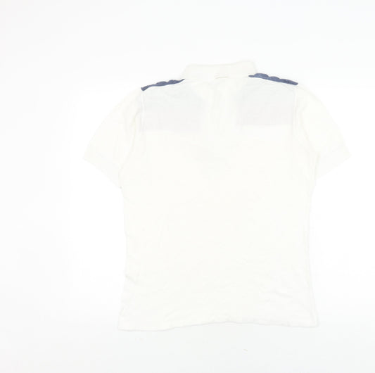 Rodeo Men's White Polo Shirt, Short Sleeve, Size 10