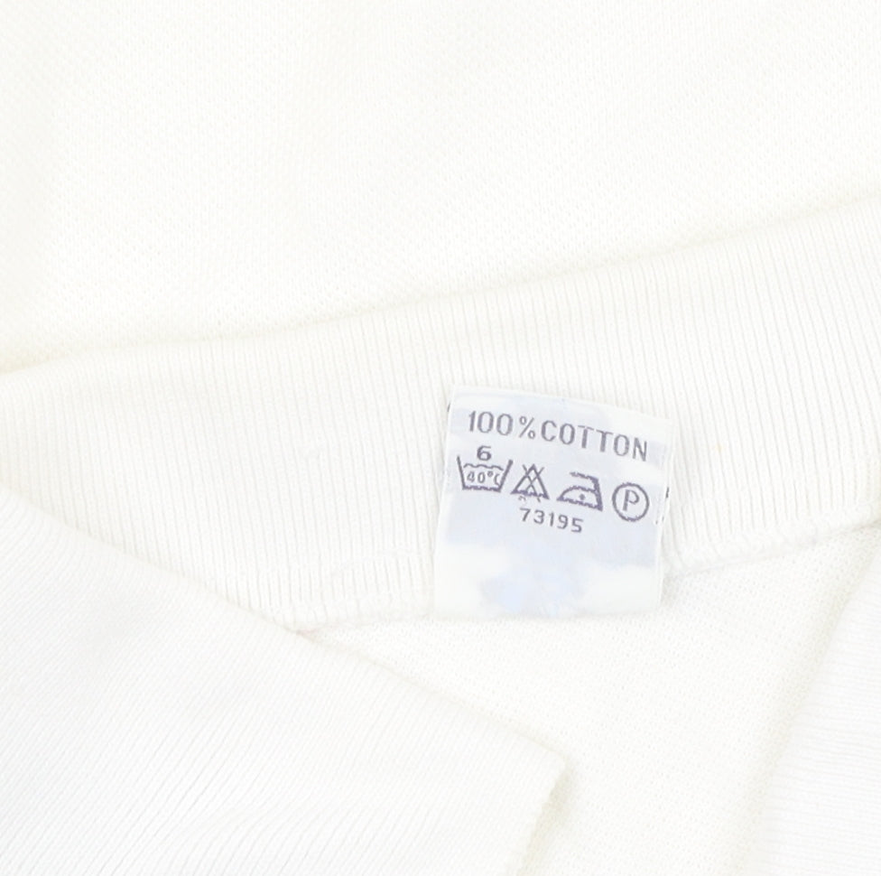 Rodeo Men's White Polo Shirt, Short Sleeve, Size 10