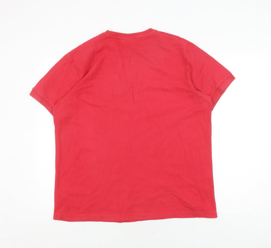 England Red Cotton T-Shirt XL for Men, Sports Style