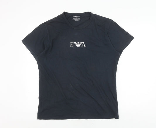 Emporio Armani Men's Black XL Slim Fit T-Shirt