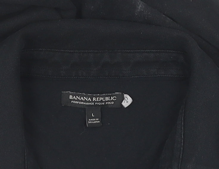 Banana Republic Men's Black L Polo T-Shirt