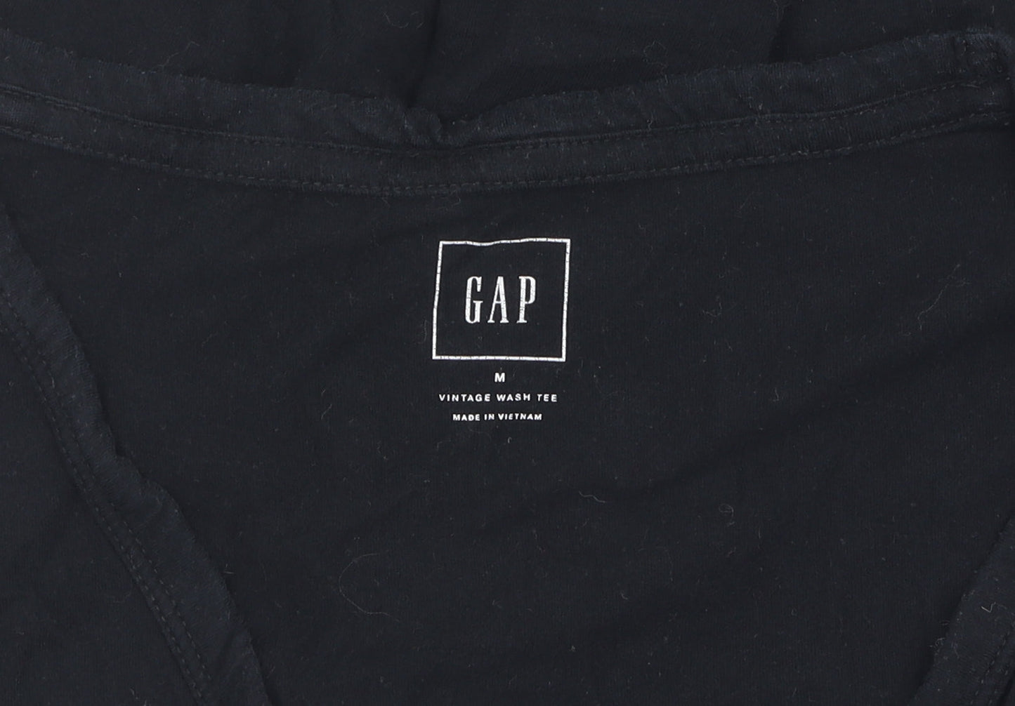 Gap Women's Black V-Neck T-Shirt, Size M, Casual Style