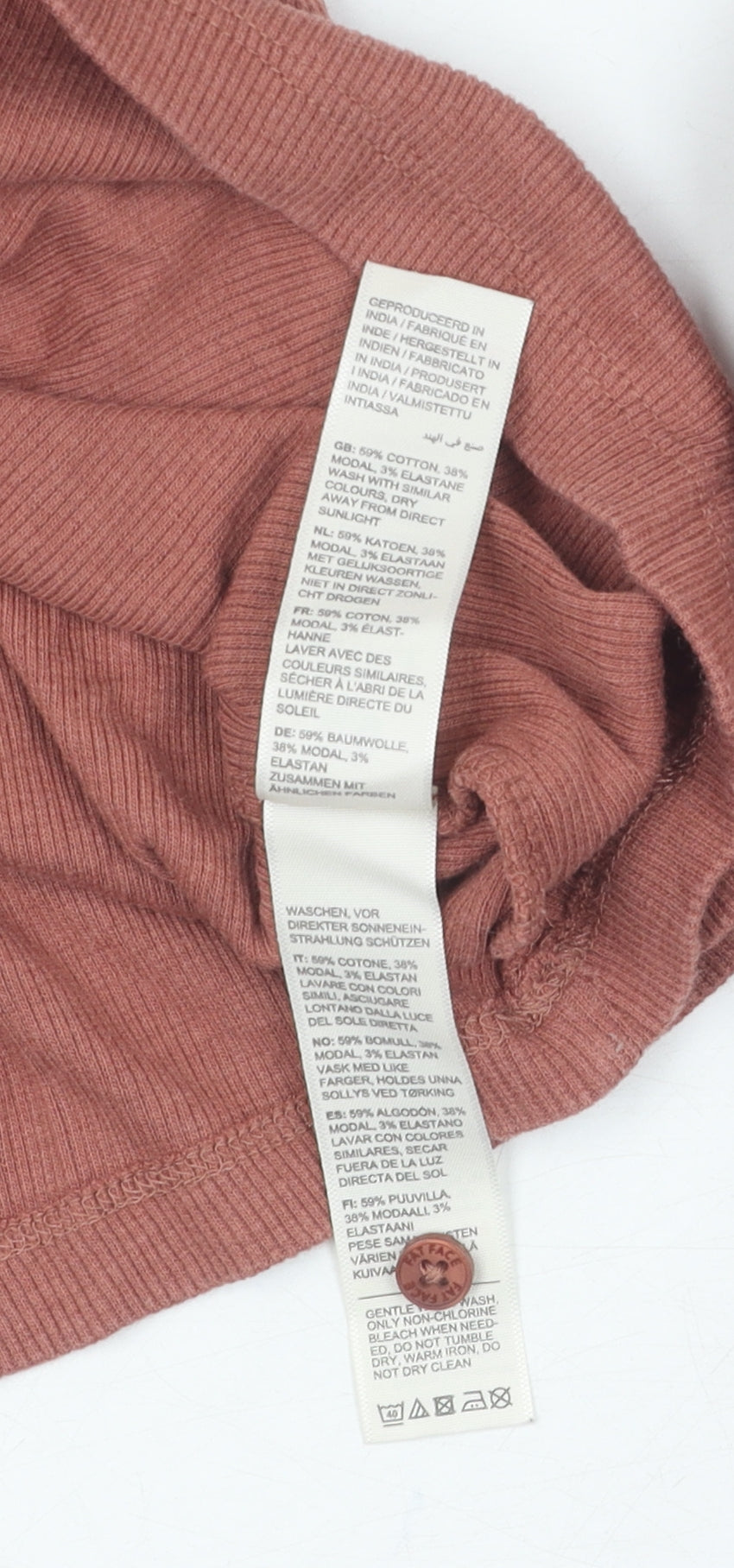 Fat Face Women's Brown Henley Top Size 6 - Soft Knit