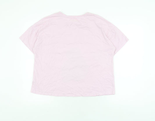 Disney Women's Pink Graphic T-Shirt - Size 16