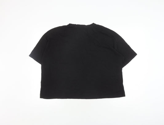 DKNY Women's Black M T-Shirt Casual Sporty Crew Neck