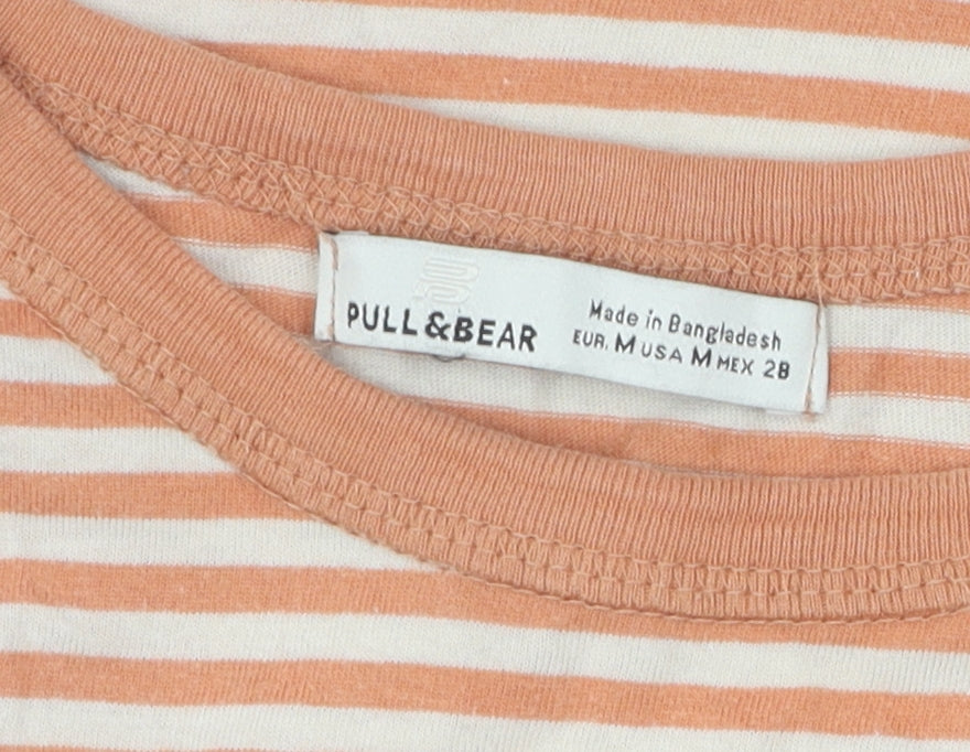 Pull & Bear Orange Cropped T-Shirt Unisex M