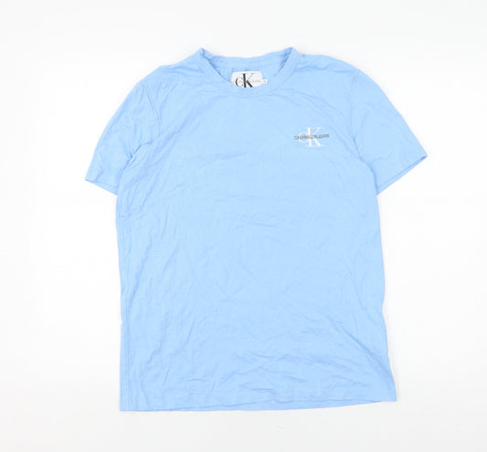 Calvin Womens Klein Jeans Blue M Crew Neck T-Shirt