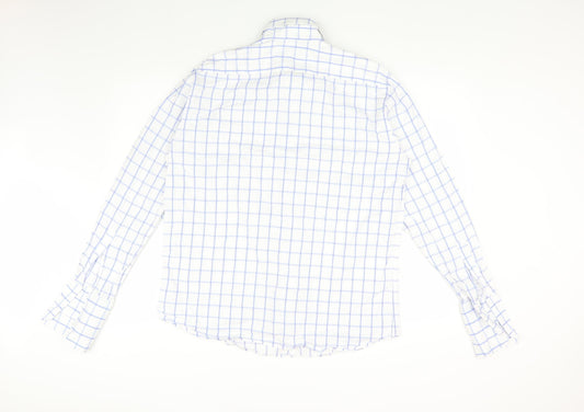 Tommy Hilfiger Men's White Check Dress Shirt L