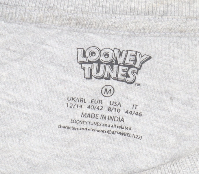 Looney Tunes Grey M T-Shirt with Bugs Bunny Graphic