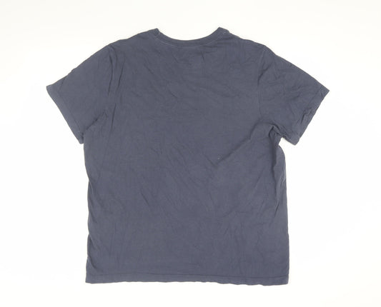 Nike Men's Blue Graphic Print T-Shirt, Size L