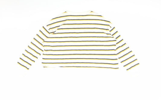 Hollister Women's Striped T-Shirt, Multicoloured, S