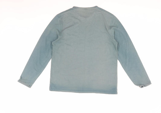 Hawkshead Men's Blue Long Sleeve T-Shirt, Size M