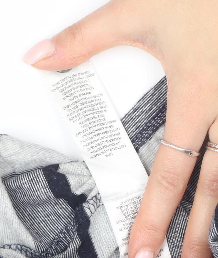 Jeff Banks Men's Grey Striped Polo XL