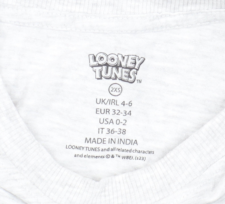 Looney Tunes Women’s White Graphic T-Shirt 2XS
