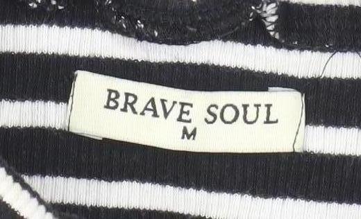 Brave Soul Women's Striped Long Sleeve T-Shirt M