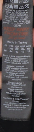 Brand and care label for Principles Women’s Black Shift Dress, size UK 16