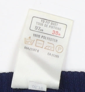 St Michael Blue Women's T-Shirt Size 16 Raglan Vintage