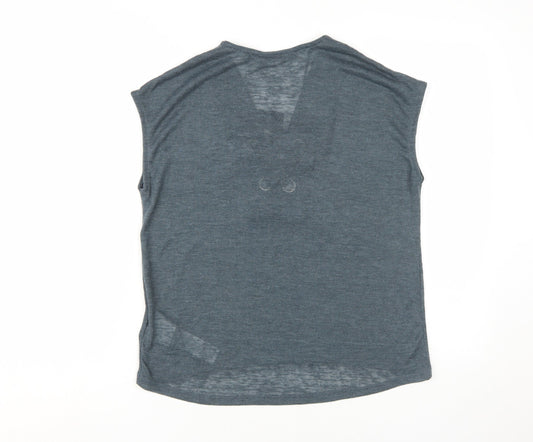 Womens UK Size S Kiabi Blue Polyester Blend Blouse