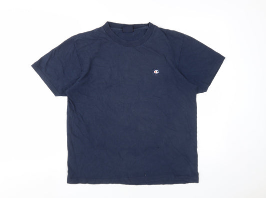 Mens UK Size M Champion Blue Cotton T-Shirt