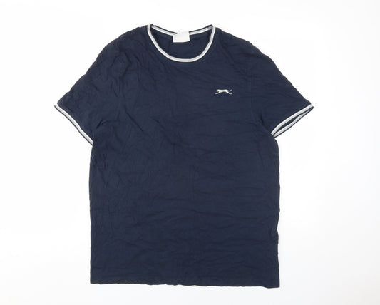 Slazenger Men's Blue Medium Cotton T-Shirt