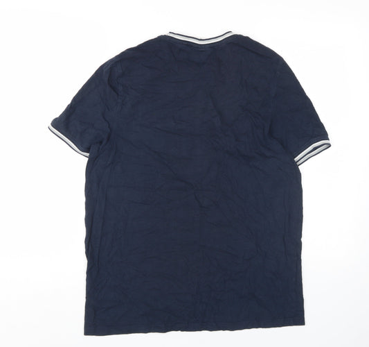 Slazenger Men's Blue Medium Cotton T-Shirt