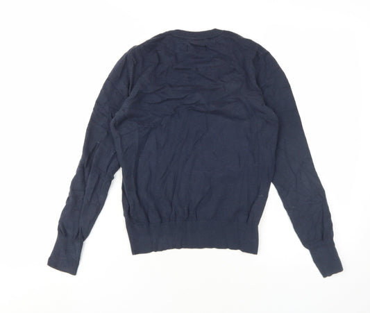 Diesel Women's Blue V-Neck Pullover Jumper Size 12