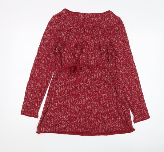Fat Face Women's Red Polka Dot Tunic Blouse Size 10