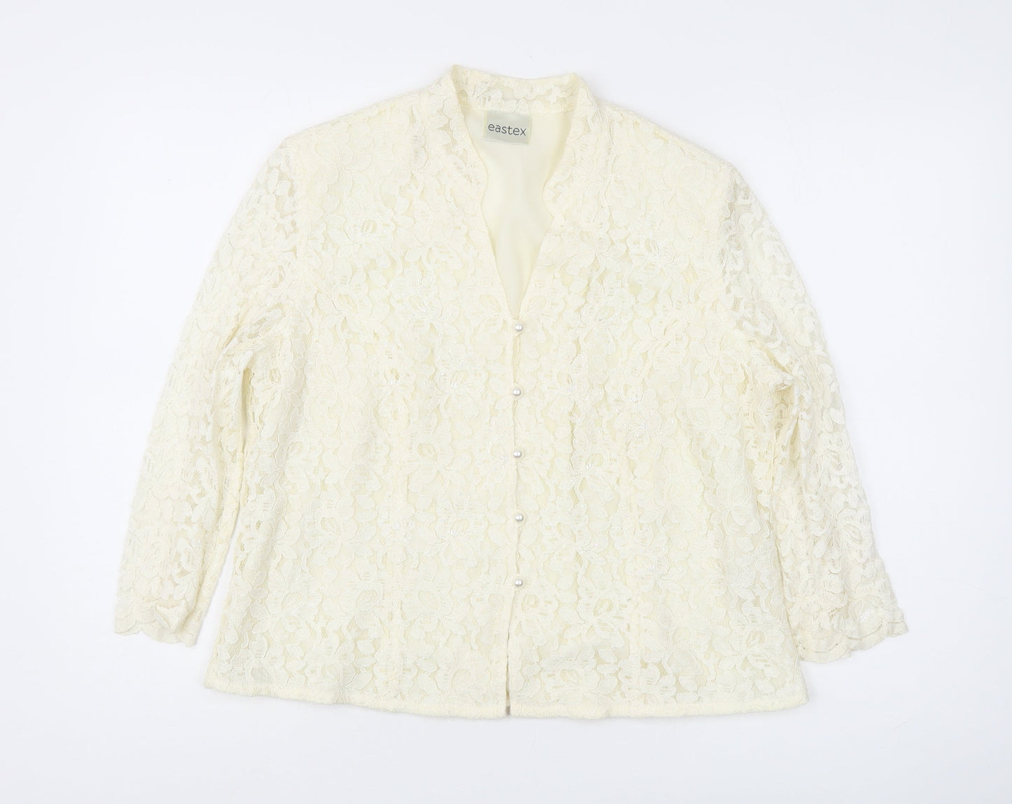 Eastex Women's Ivory Lace Blouse, Size 14