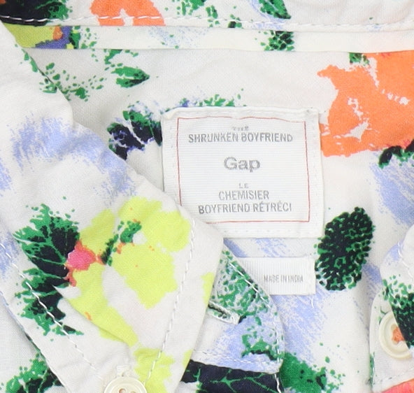 Gap Women's Multicoloured Floral Button-Up Shirt - S