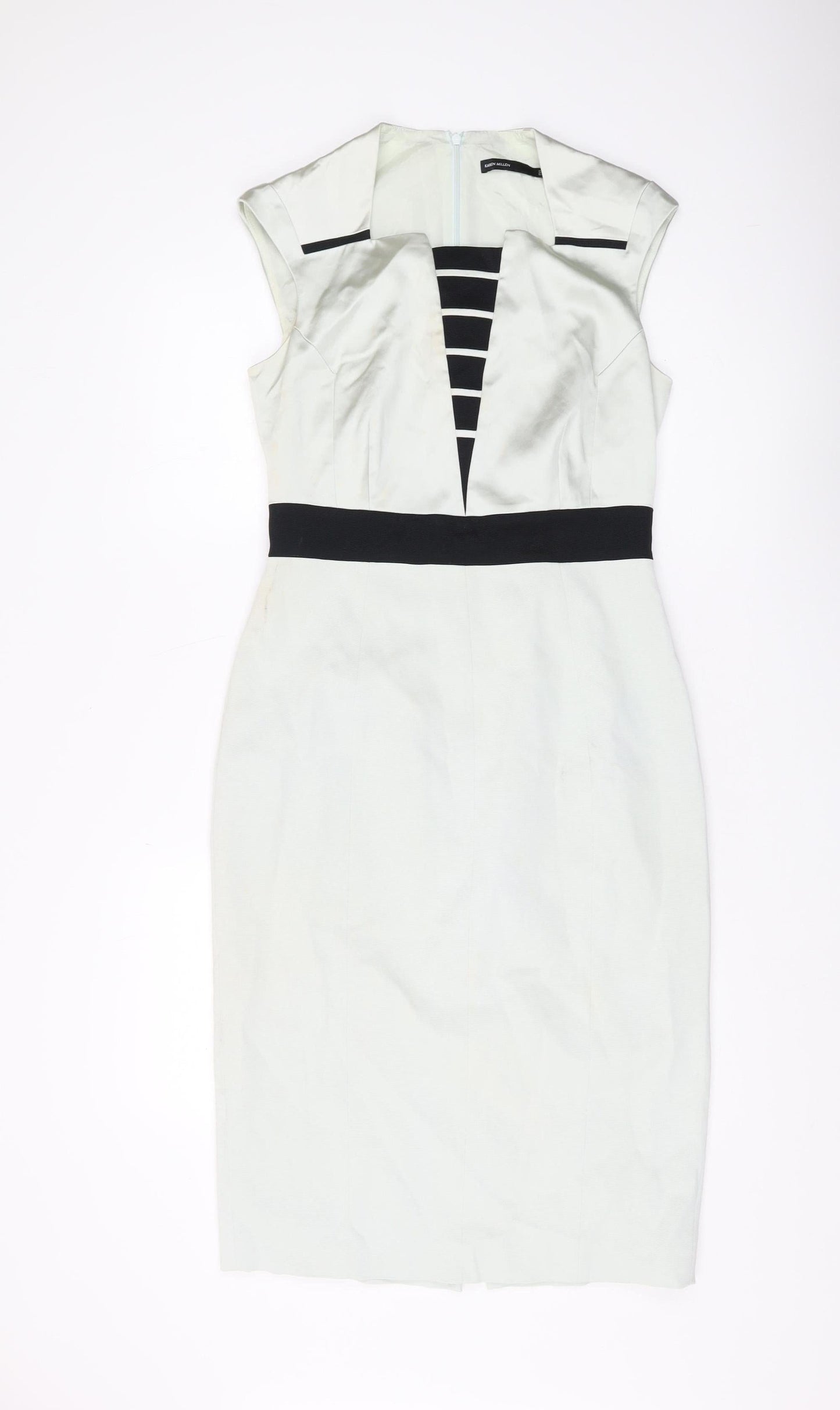 Karen Millen Women's Ivory Sheath Dress 14