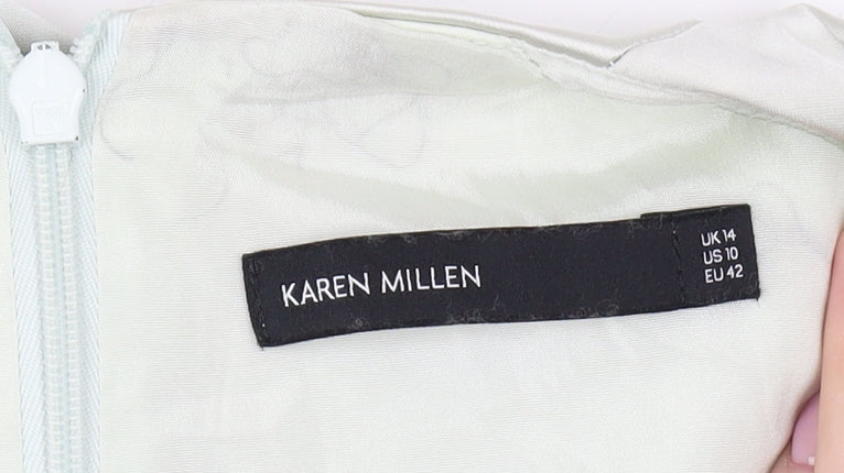 Karen Millen Women's Ivory Sheath Dress 14