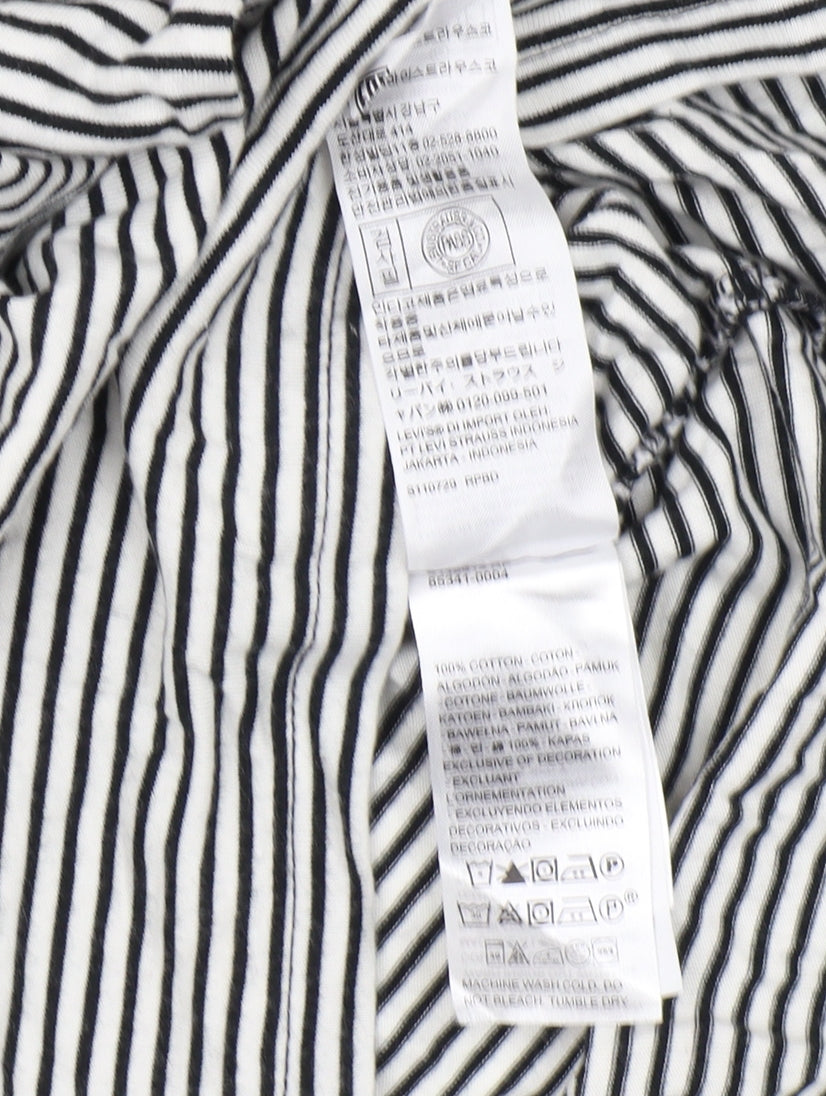 Levi's Women's Black Striped XS Ringer T-Shirt