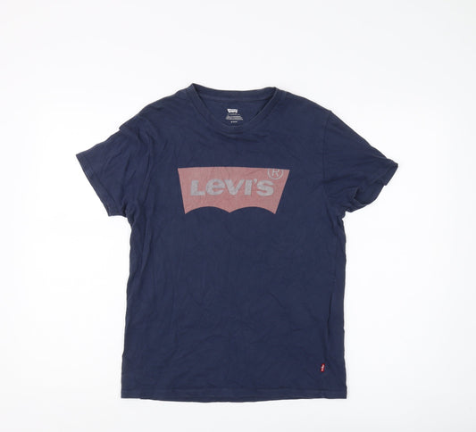 Levi's Unisex Blue Cotton Basic T-Shirt S
