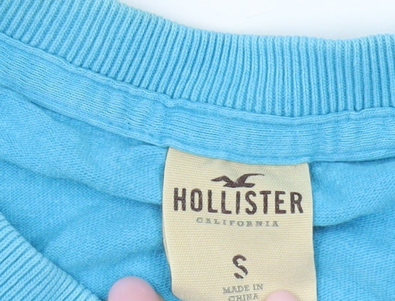 Hollister Men Blue V-Neck Short Sleeve T-Shirt S